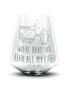 Mr. & Mrs. Panda Glas Kaffee Bohne mit Spruch in Transparent