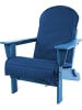 Aspero Gartenstuhl Adirondack mit Auflage in Blau