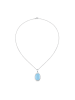 Rafaela Donata Kette mit Anhänger Sterling Silber Chalcedon blau Topas weiß in silber