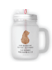 Mr. & Mrs. Panda Trinkglas Mason Jar Bär Schulterblick mit Spruch in Transparent