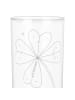 Mr. & Mrs. Panda Glas Blume Kleeblatt mit Spruch in Transparent