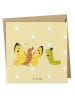 Mr. & Mrs. Panda Faltkarte Raupe Schmetterling ohne Spruch in Gelb Pastell