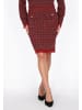 faina Women Skirt in burgundy black gold