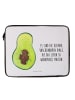 Mr. & Mrs. Panda Notebook Tasche Avocado Kern mit Spruch in Weiß