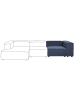 Beliani Sofaelement ARDAL in Blau/Schwarz - (W) 120 x (H) 68 x (L) 120 cm linksseitig