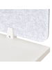 Beliani Schreibtischtrennwand SPLIT in Grau - (W) 120 x (H) 50 x (L) 1 cm
