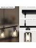 ZMH Pendelleuchte 4-flammige E14 in Schwarz Vintage Glas
