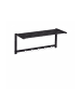 relaxdays Wandgarderobe in Schwarz - (B)65 x (H)28 x (T)25 cm