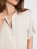 SASSYCLASSY Musselin Bluse mit Rüschensaum in Hellbeige