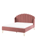 Beliani 2-tlg Doppelbett AMBILLOU in Rosa