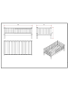 58 aufm Kessel JUNIORBETT Karie 148x60x76 aus Massivholz in Grau