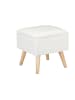 relaxdays Hocker in Weiß - (B)40 x (H)40 x (T)40 cm