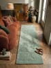 KADIMA DESIGN Hochflorteppich Antirutsch Uni ALDAN Polyester Grün 80 x 150 cm in Grün