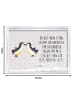 Mr. & Mrs. Panda Acryl-Bilderrahmen Pinguin Liebe mit Spruch in Grau Pastell