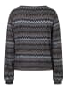 More & More weites, gemustertes Blusenshirt in lurex zickzack jersey