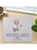 Mr. & Mrs. Panda Mousepad Auszubildender Abenteuer mit Spruch in Grau Pastell