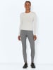 Noisy may Slim Fit Stretch Strickpullover Gerippt NMSHI in Weiß