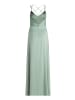 Vera Mont Abendkleid mit V-Ausschnitt in Foggy Green