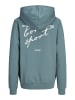 JACK & JONES Junior Hoodie 'Dust Script' in blau