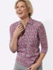 WITT WEIDEN Poloshirt in anthrazit-rosé-bedruckt