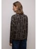 Street One Print Shirt mit Tunnelzug in Braun