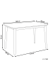 Beliani Esszimmertisch MODESTO in Grau/Braun - (W) 80 x (H) 73 x (L) 120 cm
