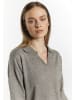 DreiMaster Damen Strickpullover in Grau Melange