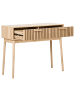 Beliani Konsolentisch LYNWOOD in Braun - (W) 100 x (H) 81 x (L) 35 cm