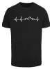 F4NT4STIC T-Shirt Herzschlag Berge Wandern in schwarz