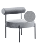 Beliani Sessel ALPHA in Grau/Schwarz - (W) 60 x (H) 66 x (L) 60 cm
