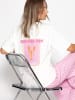 SASSYCLASSY Oversize T-Shirt mit Print in Weiß