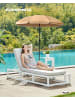 SONGMICS Sonnenschirm Sheld in Taupe - (H)218x Ø200 cm