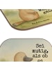 Mr. & Mrs. Panda Glasuntersetzer Schnabeltier Mut Design mit Spruch in Weiß