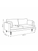 ebuy24 Sofa Boom Weiß 203 x 86 cm