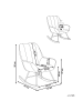 Beliani Schaukelsessel KINNO in Weiß/Schwarz/Braun - (W) 67 x (H) 90 x (L) 81 cm