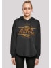 F4NT4STIC Oversized Hoodie ACDC Rock Band High Voltage Logo Distressed in schwarz