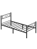 VASAGLE Bettgestell Vivian in Schwarz - (B)91.8 x (H)86.4 x (T)208 cm