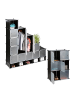 relaxdays Kleiderschrank Stecksystem in Schwarz - (B)180 x (H)234 x (T)46,5 cm