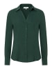 More & More klassische, schmale Businessbluse in dark bottle green