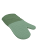 Excellent Houseware Ofenhandschuh aus Silikon und Baumwolle in Grün, 18,5 x 1,5 x 31,5 cm