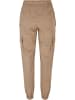Urban Classics Urban Classics Damen Ladies High Waist Cargo Comfort Jogging Pants in softtaupe