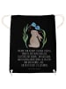 Mr. & Mrs. Panda Jutebeutel Hase Blume mit Spruch in Schwarz