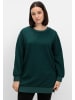 sheego Longsweatshirt in tiefgrün