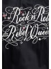 Queen Kerosin Queen Kerosin Gabardine Jacke Rock'n'Roll Rebel Queen in schwarz