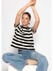 SASSYCLASSY T-Shirt mit Blockstreifen in Schwarz
