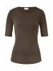 Hessnatur Softrib T-Shirt in vintage oliv