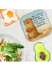 Mr. & Mrs. Panda Glas-Untersetzer Otter See Pommes Design mit Sp... in Weiß