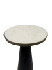 FineBuy Beistelltisch in Schwarz / Marmor / 28x28x54