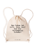 Mr. & Mrs. Panda Sportbeutel Das Leben ist kurz.... mit Spruch in Creme