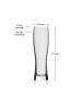 Rastal 6er Set Weizenbiergläser Monaco Slim 0,3 l in transparent